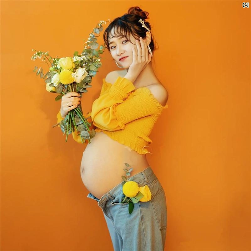 レディース 妊婦 写真撮影 服 写真 スタジオ アート テーマ ファッション 妊娠中 マタニティ フォト ドレス 5,174円