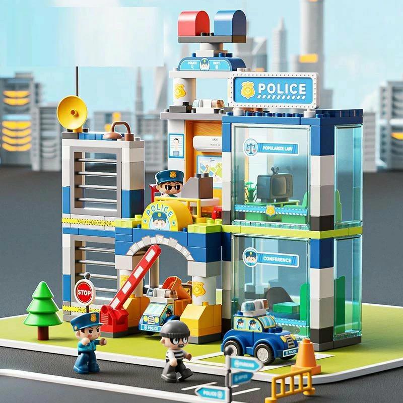50%OFF】知育ブロック レゴ互換 ブロック 互換 警察署 レゴ互換品 コスプレ 犯罪者を捕まえる 大容量 一緒に使える 誕生日 プレゼント 積み木 おもちゃ 保育園 おうち遊び 53 175 ピース