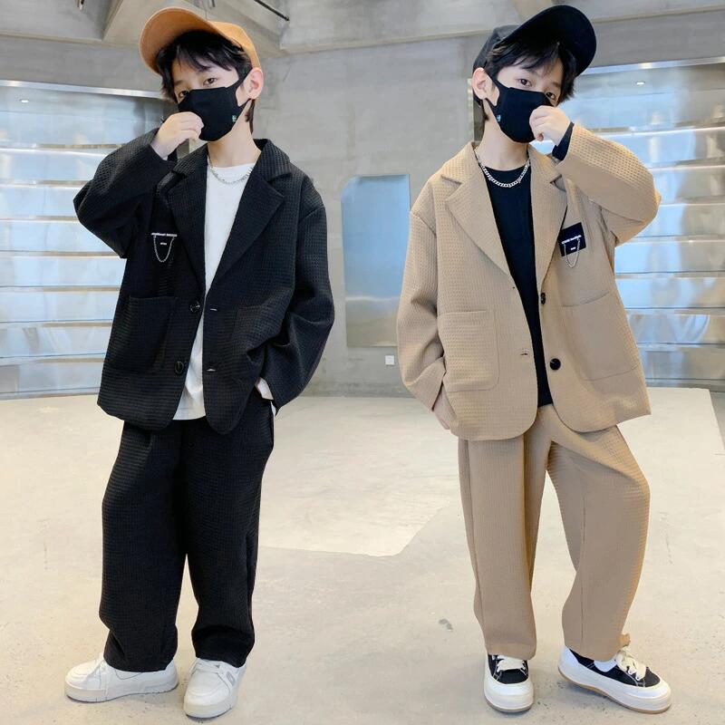 子供スーツ 韓国風 パンツスーツ フォーマル 男の子 セットアップ カジュアル 子供服 紳士服 おしゃれ 高級 発表会 入学式 入園式 七五三 結婚式 卒園式 ピアノ演奏会 小学生 ジュニア 中学生 高校生 プレゼント 春 秋 120 130 140 150 160 170cm