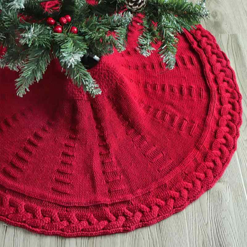 直径122cmまで ホームデコレーション ギフト クリスマス クリスマスツリー装飾品 ニット スカート
