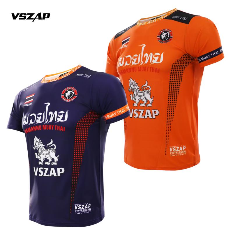 メンズ 競技 半袖 Tシャツ フィットネス ボクシング ラウンドネック 速乾 春夏 トレーニングウェア ムエタイ オレンジ スポーツ ブルー 5,302円
