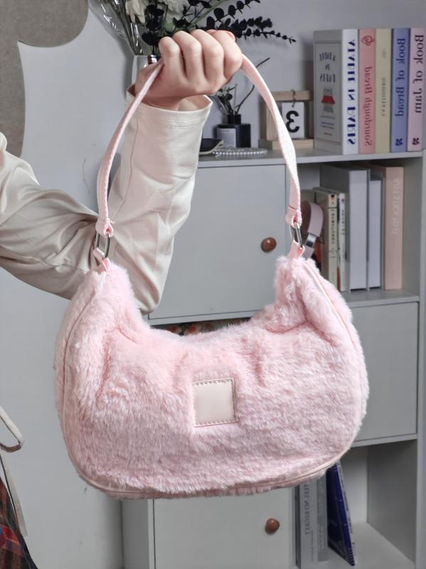 ピンク系 ふわふわ 秋冬 新作 ショルダーバッグ 普段使い ファー 通勤 バッグ かわいい 鞄 レディース ハンドバッグ
