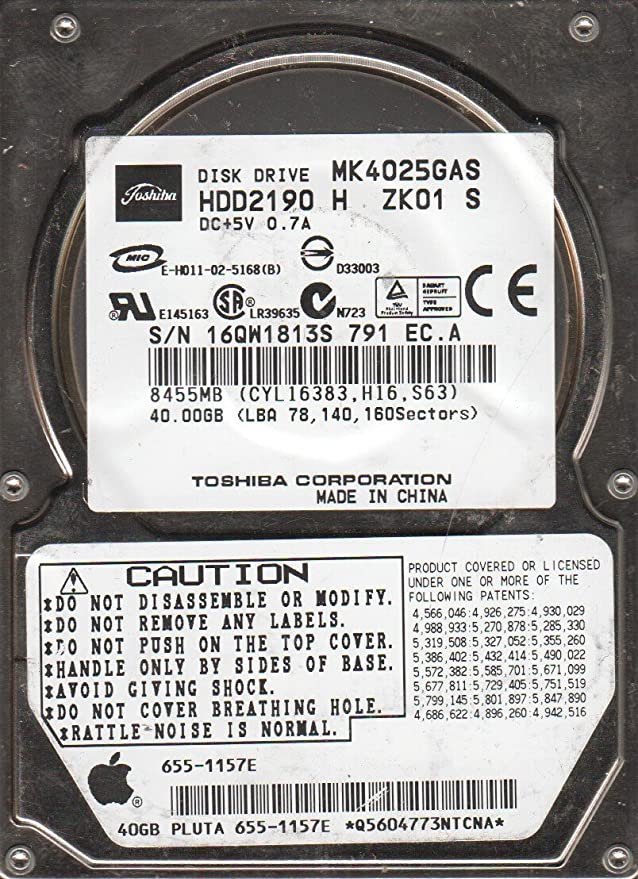 楽天市場】【中古】1.8インチ 内蔵HDD Toshiba 20GB 1.8inch ZIF