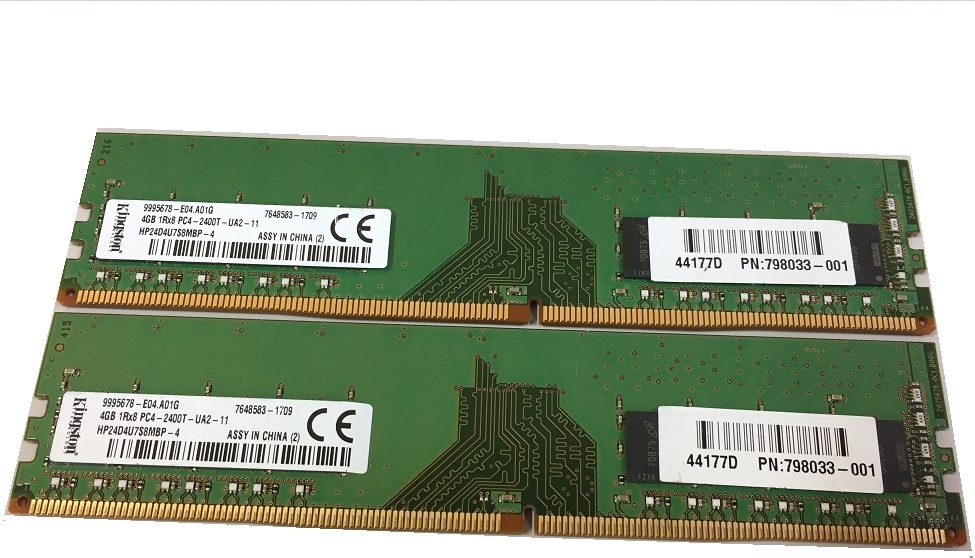 デスクトップPC用メモリ Kingston PC4-2400R 1R×16 DDR4