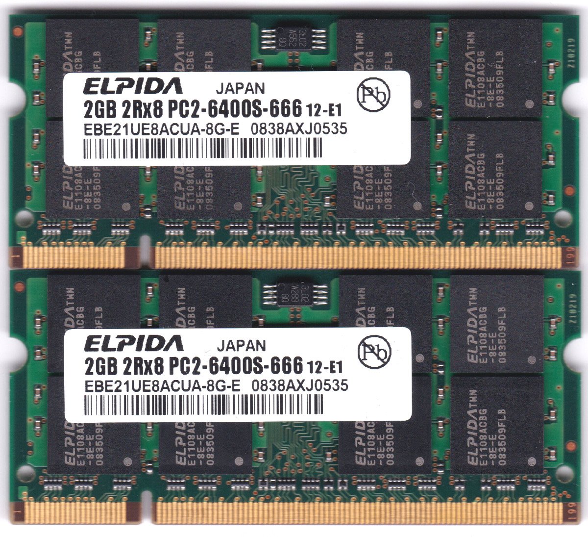 DDR2-800 PC2-6400 200Pin S.O.DIMM 2枚組 2GB ノートPC用増設メモリ