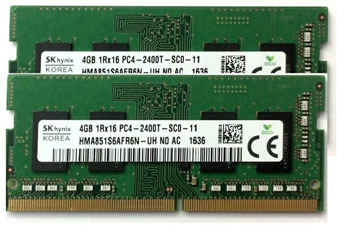 楽天市場】デスクトップ用メモリ Hynix 8GB pc4-19200 ddr4 PC4-2400T 2400MHz 288pin DIMMメモリモジュールMFR  P/N hma81gu6afr8 N-uh 1R×8 非ecc☆送料無料☆１か月保証 増設メモリ【中古】 : E-SKY 中古PC販売