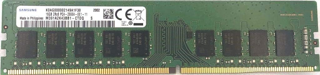 動作品★Samsung M391A2K43BB1 ECC 16GB DDR4 PC4-21300 2666MHz メモリ デスクトップおよびワークステーション対応【中古】|E-SKY 中古PC販売