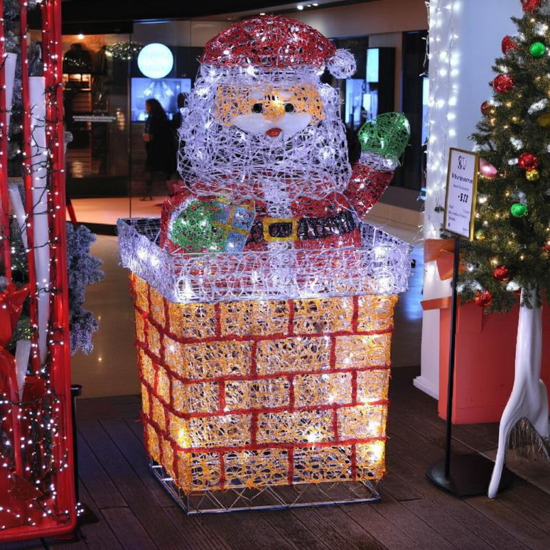 楽天市場】LEDクリスタルモチーフライト エントツサンタ WG23317