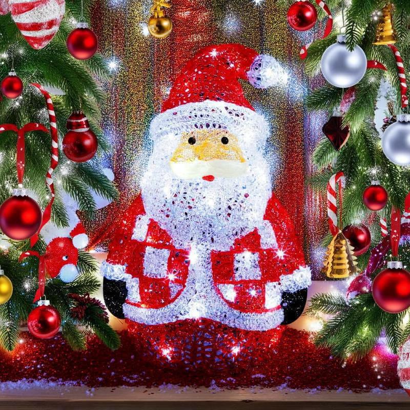 楽天市場】LEDクリスタルモチーフライト エントツサンタ WG23317