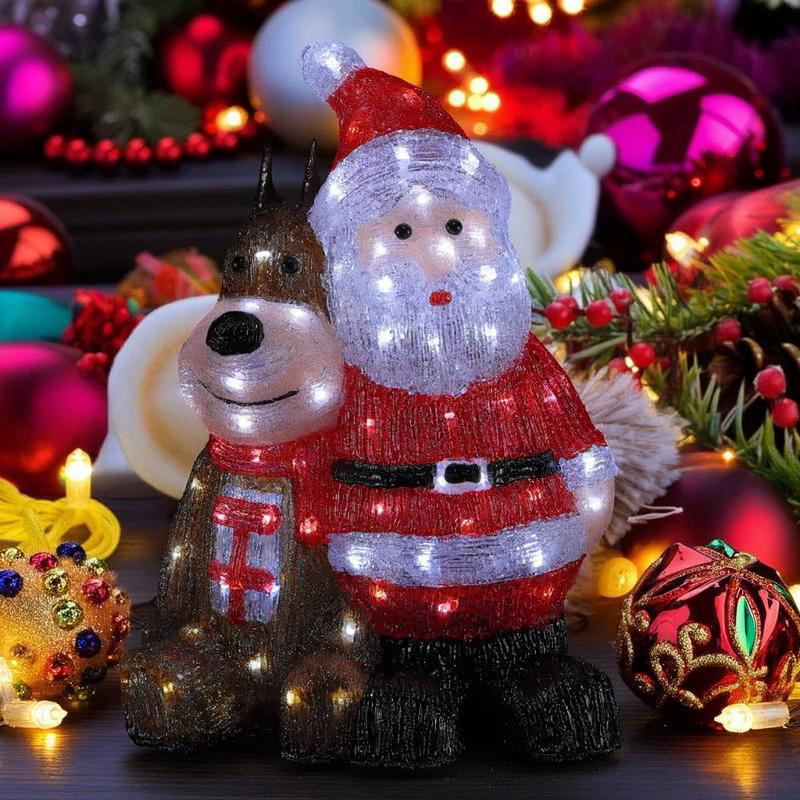 楽天市場】LEDクリスタルプレゼントサンタ BIG WG-23318 クリスマス