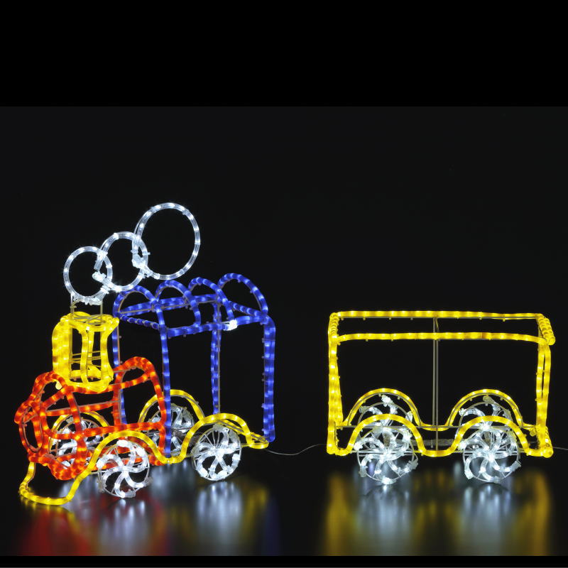 イルミネーションモチーフ　チューブライト　モチーフ　タワー　「訳あり」 イルミネーション モチーフライト サンタトレイン ビッグサイズ