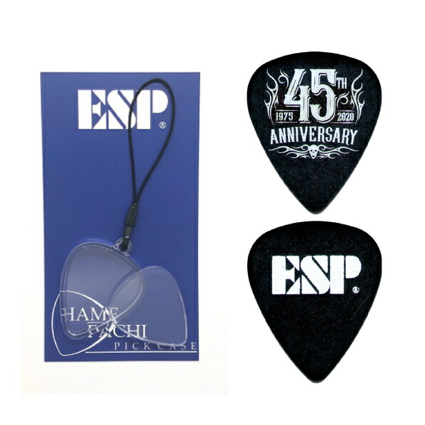 楽天市場 即納可能 ピック5枚 ハメパチ1個セット Esp45周年記念ピック Pt 45th 08 ティアドロップ型 Pick Teardrop Esp Craft House楽天市場店