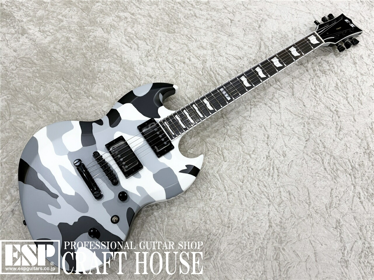 【ESP直営店】【即納可能】E-II VIPER / Urban Camo [エレキギター/ブラック]｜ESP CRAFT HOUSE店