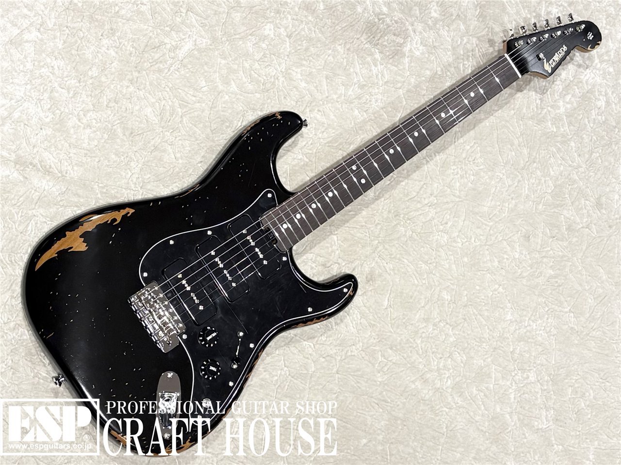 【ESP直営店】【即納可能】[SUGIZO Model]EDWARDS E-SE-DII / Distressed Black[エレキギター、guitar]｜ESP CRAFT HOUSE店