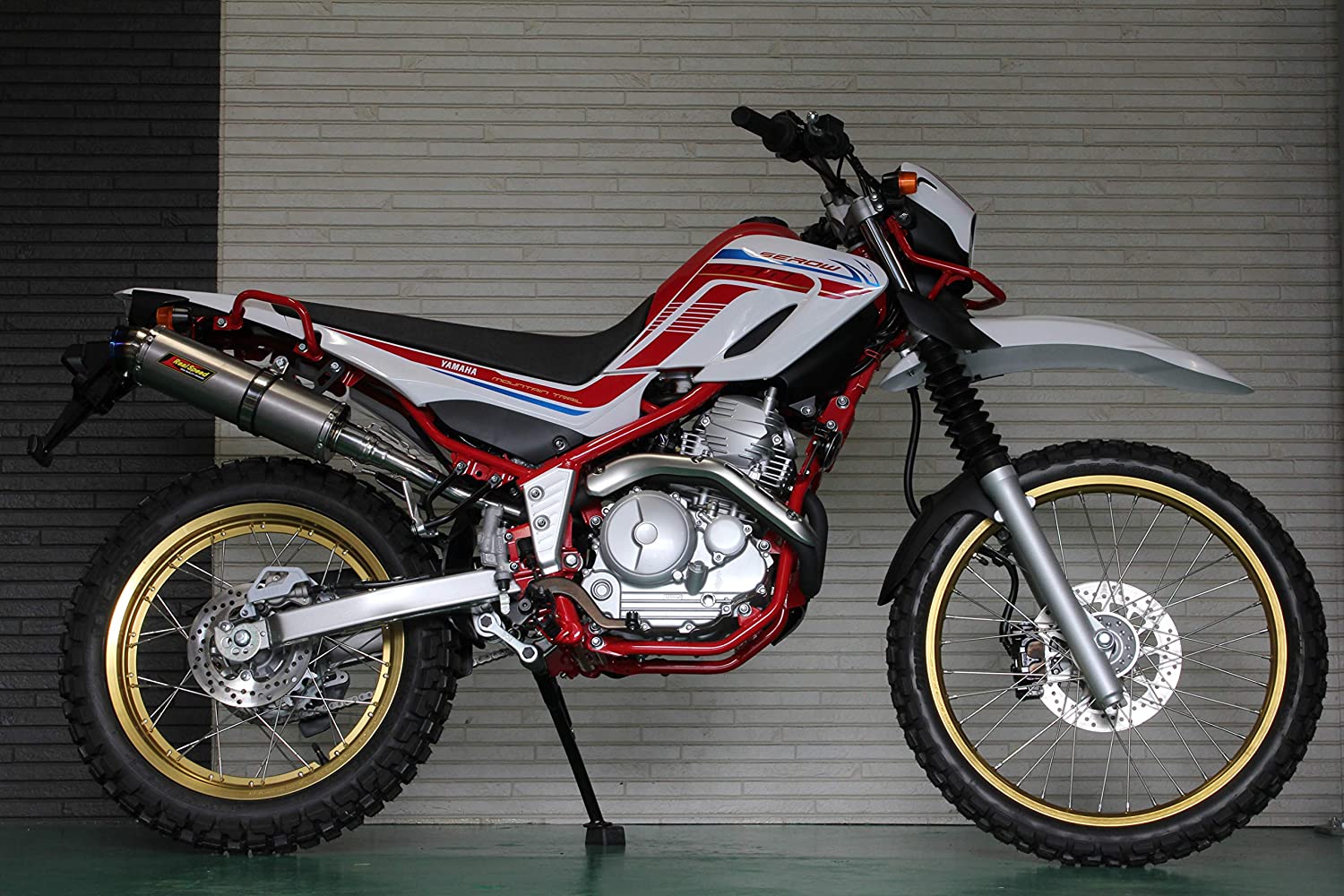 Realspeed セロー250 バイクマフラー 2BK-DG31J FI車専用 メテオ チタンソリッドマフラー フルエキ カスタム パーツ ドレスアップ 交換 社外品 リアルスピード ヤマハ SEROW250