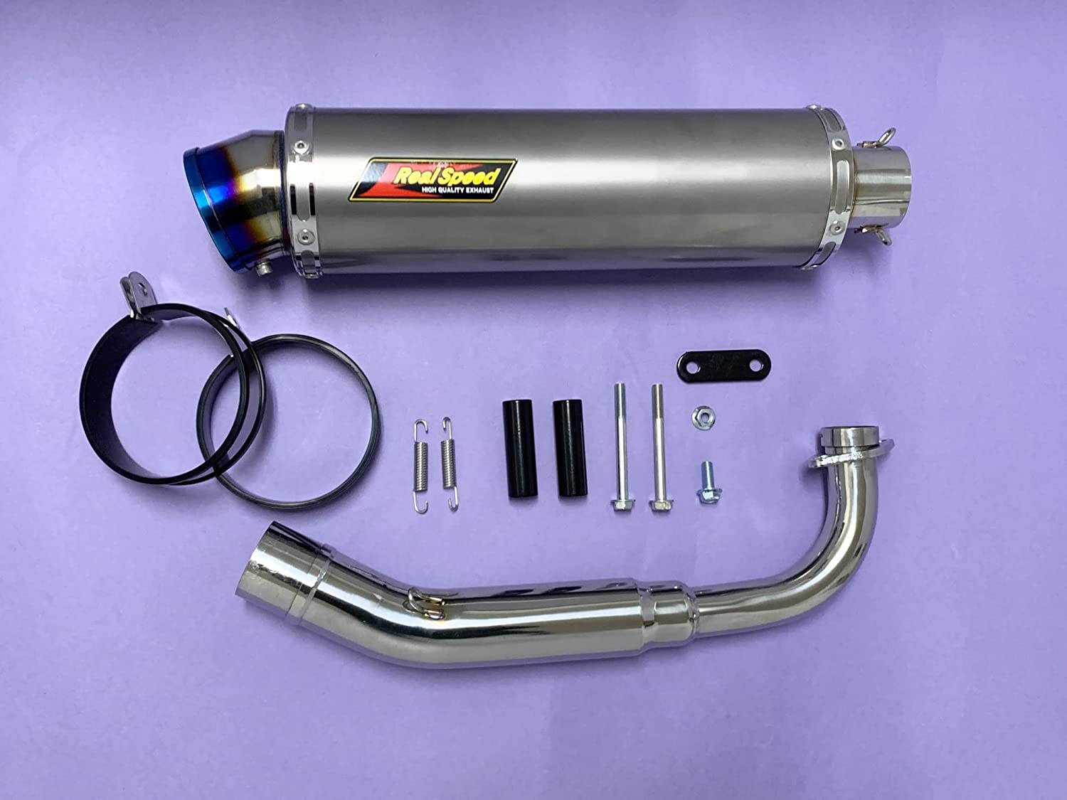 Realspeed マジェスティ125 5CA バイクマフラー メテオ チタンソリッドマフラー フルエキ フルエキゾースト カスタム パーツ ドレスアップ 交換 社外品 リアルスピード ヤマハ MAJESTY125