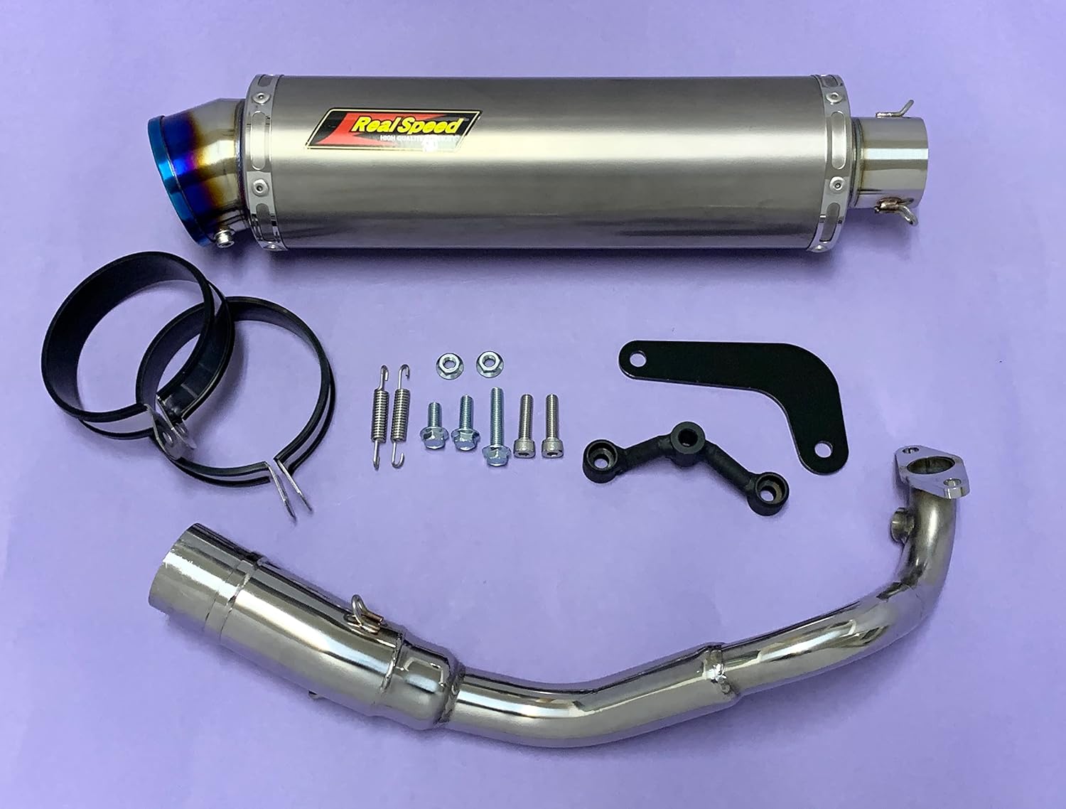 Realspeed スウィッシュ バイクマフラー 2BJ-DV12B メテオ チタンソリッドマフラー フルエキ フルエキゾースト カスタム パーツ ドレスアップ 交換 社外品 リアルスピード スズキ Swish