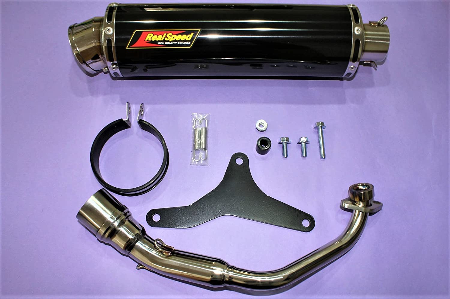Realspeed 4st JOG ジョグ バイクマフラー JBH-SA36J JBH-SA39J O2センサー非対応 クーガ ステンレス ブラックカラー マフラー フルエキ カスタム パーツ ドレスアップ 交換 社外品 リアルスピード ヤマハ 20,625円