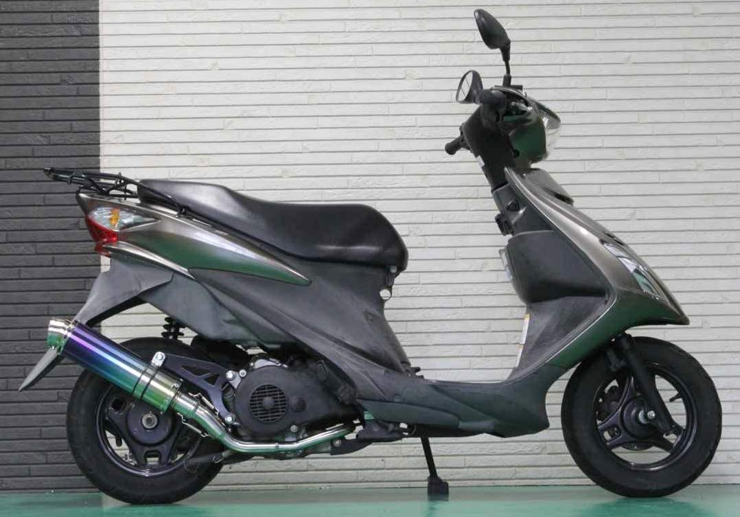 Realspeed アドレスV125 バイクマフラー BC-CF46A フォーゼ チタン ブルーカラー マフラー フルエキゾースト カスタム パーツ 交換 社外品 リアルスピード スズキ｜Valiente shop
