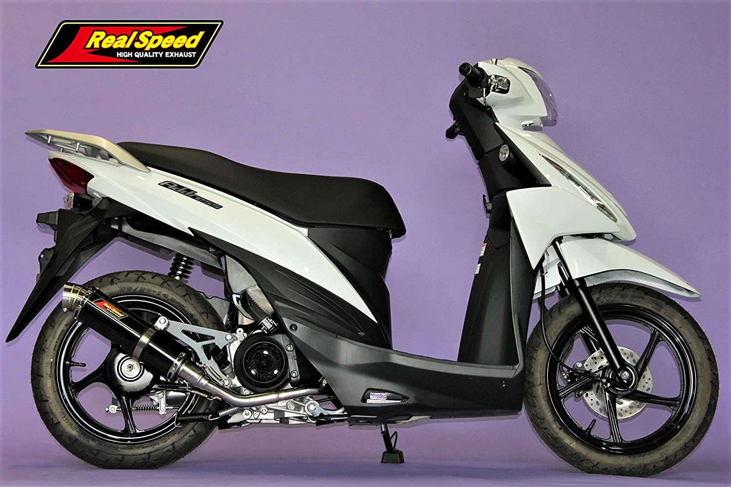 Realspeed アドレス110 バイクマフラー EBJ-CE47A 2BJ-CE47A ブレイド ステンレス ブラックカラー マフラー フルエキゾースト カスタム パーツ 交換 社外品 リアルスピード スズキ 21,000円