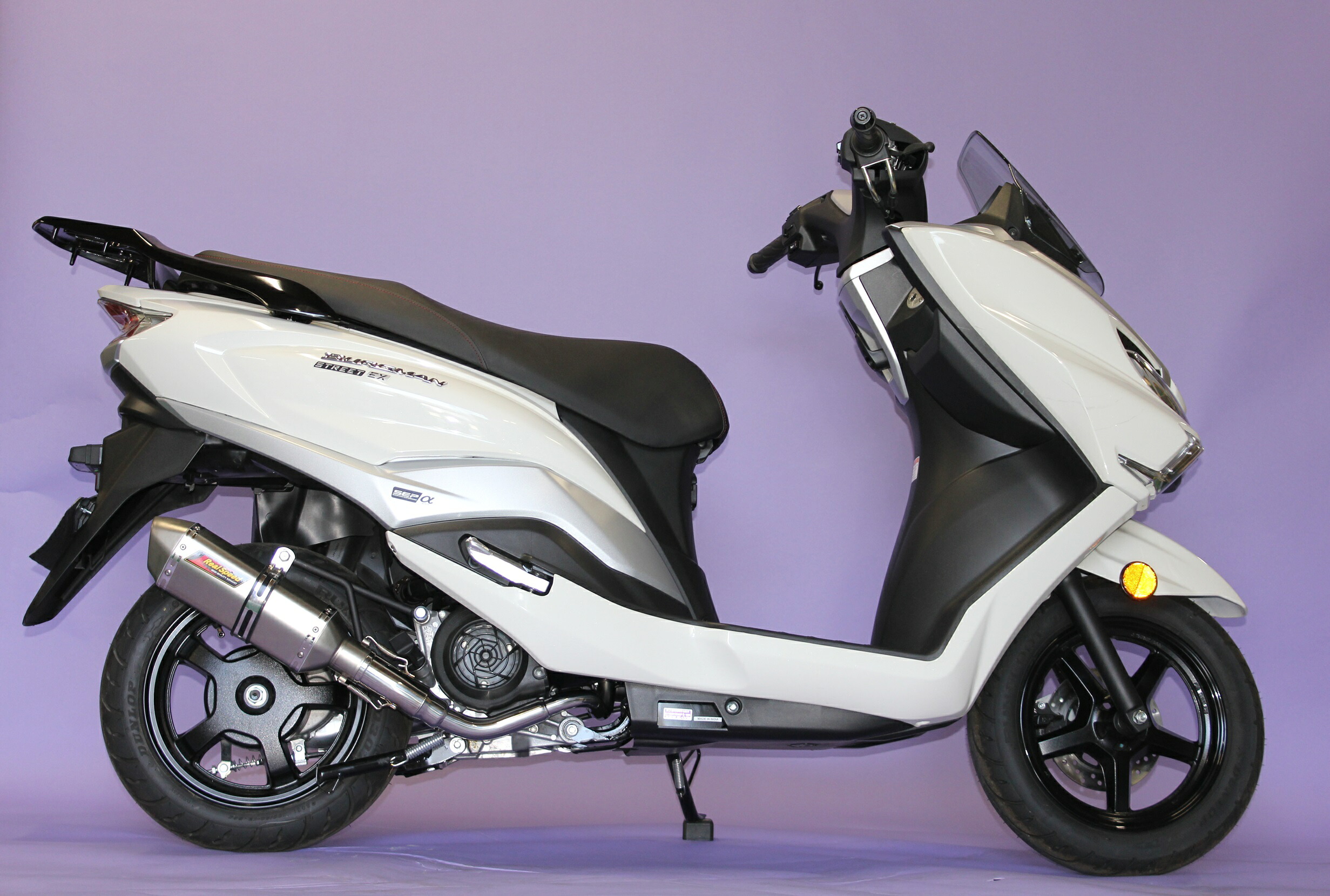Realspeed バーグマンストリート125EX バイクマフラー 8BJ-EA23M SABER セイバー ソリッドサイレンサー 異形 マフラー フルエキゾースト カスタム パーツ 交換 社外品 リアルスピード スズキ|Valiente shop