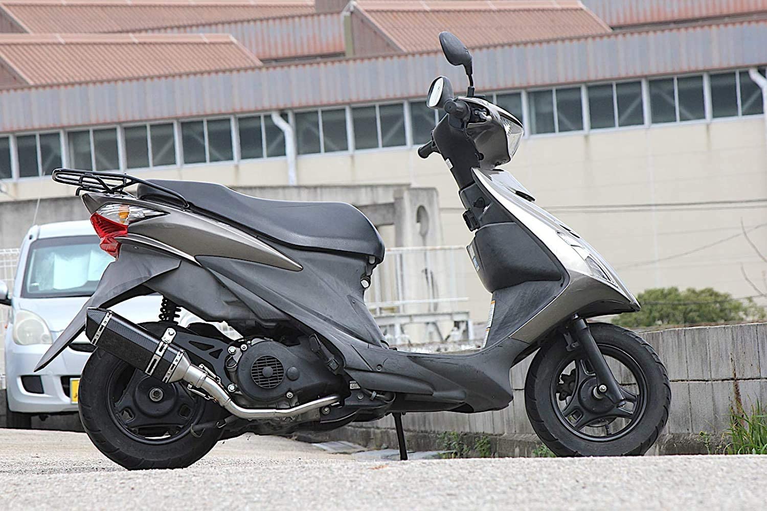 Valiente アドレスV125 マフラー BC-CF46A 2005年～2008年モデル対応 カルマ カーボンタイプ バイクマフラー バイクパーツ フルエキ フルエキゾースト カスタム パーツ ドレスアップ 交換 社外品 重低音 バリエンテ スズキ ADDRESS