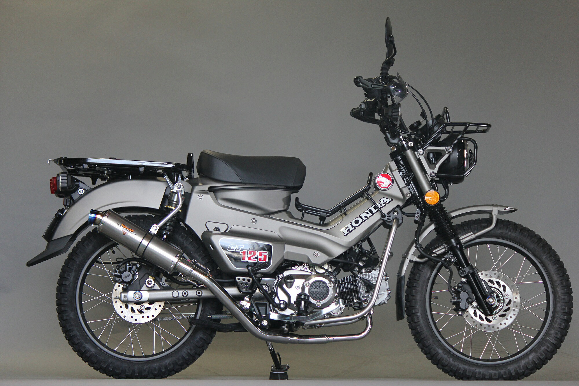 Valiente CT125 ハンターカブ バイクマフラー 8BJ-JA65 2BJ-JA55 2020年～ スパルタ チタンソリッド ダウンタイプマフラー フルエキゾースト カスタム パーツ ドレスアップ 交換 社外品 バリエンテ ホンダ