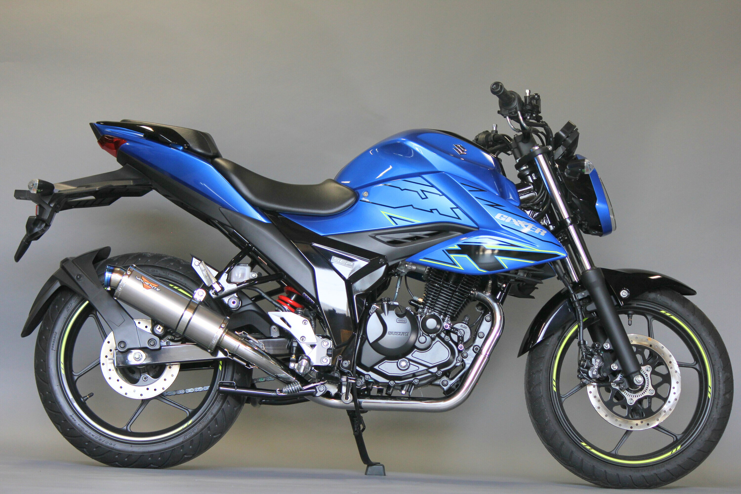 Valiente ジクサー150 バイクマフラー 8BK-ED131 デュラ チタンソリッドマフラー カスタム パーツ ドレスアップ 交換 社外品 重低音 バリエンテ スズキ GIXXER150