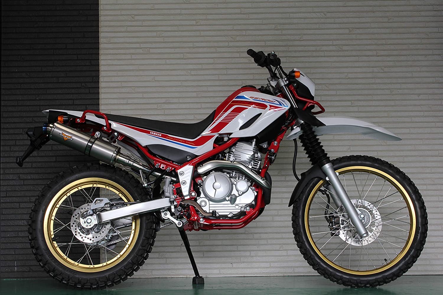 Valiente セロー250 バイクマフラー 2BK-DG31J FI車専用 アレグリア チタンソリッドマフラー フルエキ フルエキゾースト カスタム パーツ ドレスアップ 交換 社外品 重低音 バリエンテ ヤマハ SEROW250