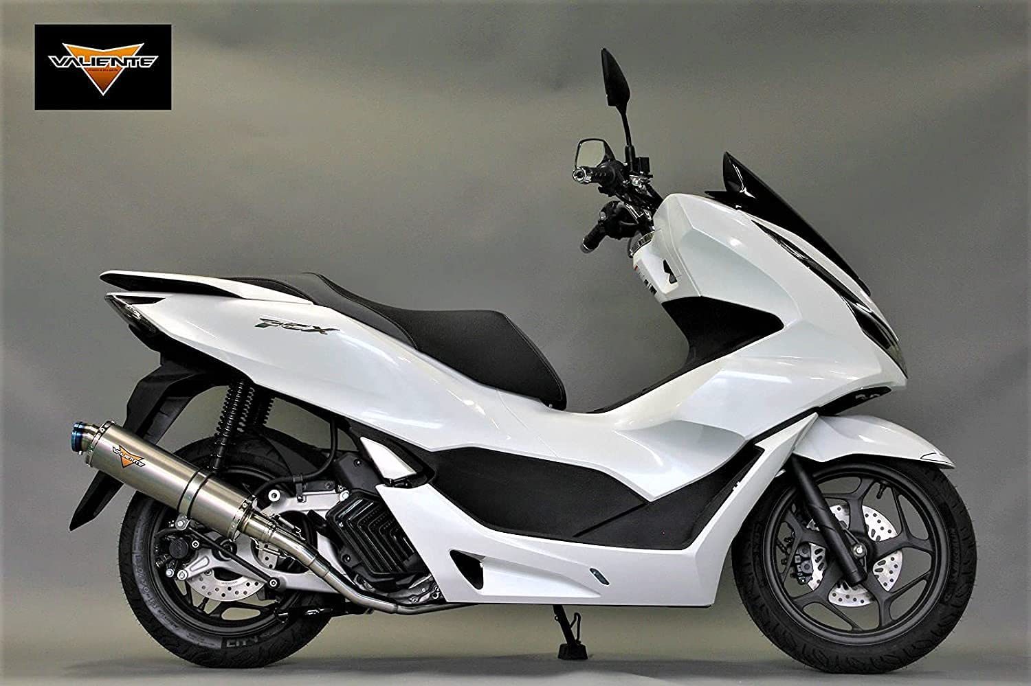 Valiente PCX160 バイクマフラー 2BK-KF47 8BJ-KF47 アレグリア チタンソリッドマフラー シルバーカラー フルエキ フルエキゾースト カスタム パーツ ドレスアップ 交換 社外品 重低音 バリエンテ ホンダ|Valiente shop