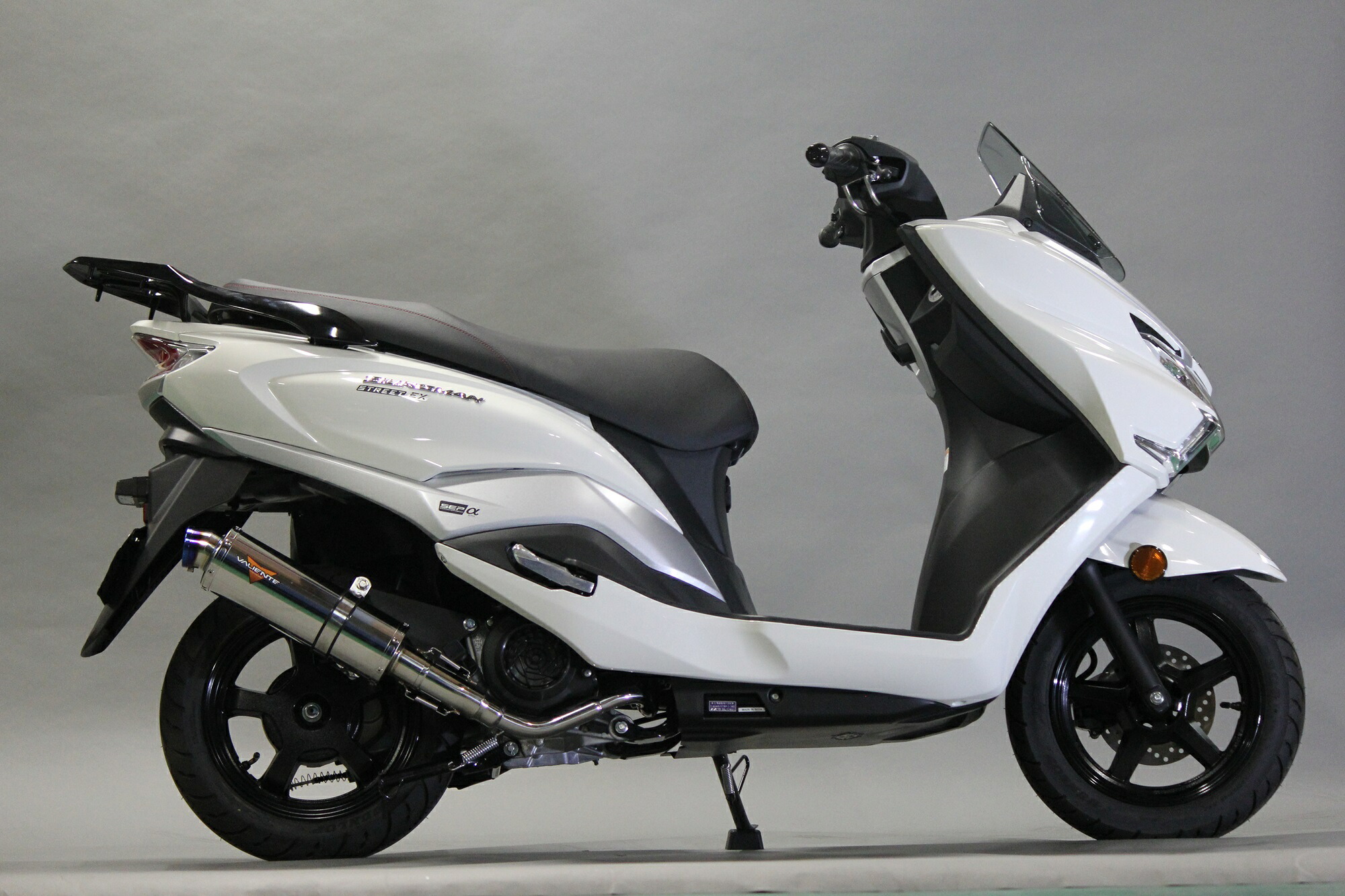 Valiente バーグマンストリート125EX バイクマフラー 8BJ-EA23M デュラ ステンレスマフラー シルバー カスタム パーツ バリエンテ ドレスアップ 交換 社外品 重低音 スズキ BURGMAN STREET125 / EX｜Valiente shop