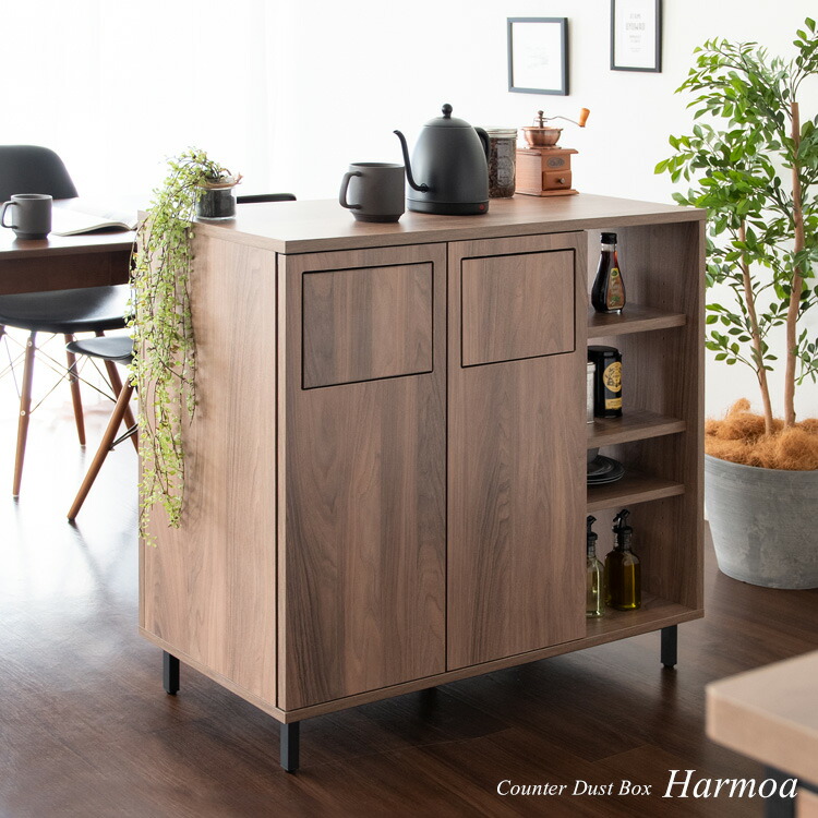 楽天市場】ダストボックス 収納ラック付き 2分別ゴミ箱 キッチン