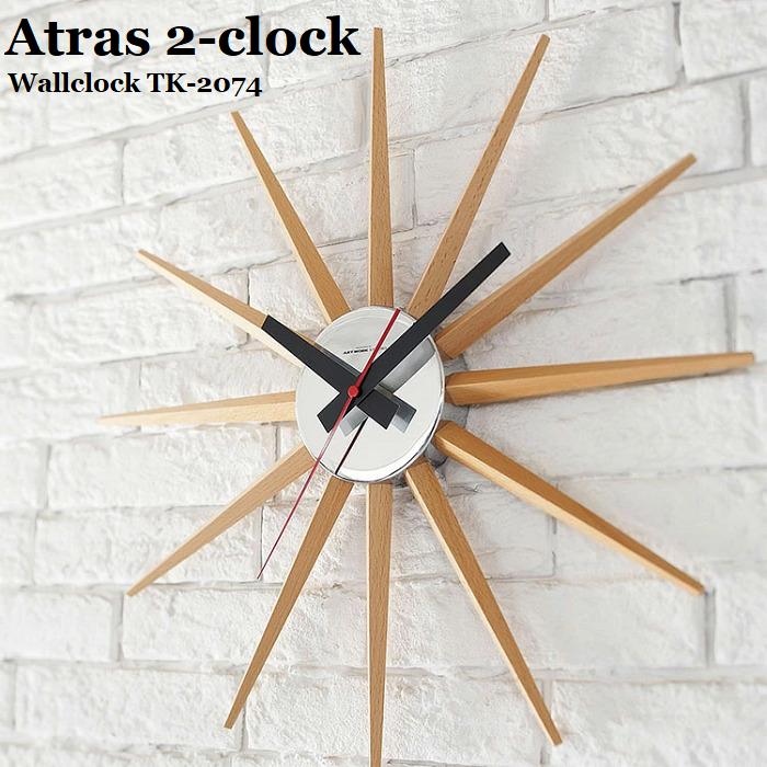 ARTWORKSTUDIO/アートワークスタジオ おしゃれ時計Atras 2-clock アトラス2 クロック 壁時計 オシャレ インテリア 時計 壁掛け インテリア時計 ナチュラル 壁掛け時計 モダン 木製 壁かけ時計 北欧風 掛時計 掛け時計 かけ時計 北欧テイスト シンプルモダン｜えすぽわーる　セレクトショップ