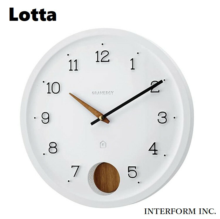 INTERFORM インターフォルム おしゃれ時計 Lotta ロッタ CL-4222 壁掛け時計 静か 北欧 ナチュラル シンプル インターフォルム 母の日 プレゼント 入園祝い 入学祝い 新生活応援 インテリア アンティーク 北欧 かわいい オシャレ お返し