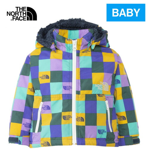 ノースフェイス　コンパクトノマドジャケット　グリーン×ケイブブルー　100cm THE NORTH FACE ザ・ノース・フェイス メンズ アウトドア