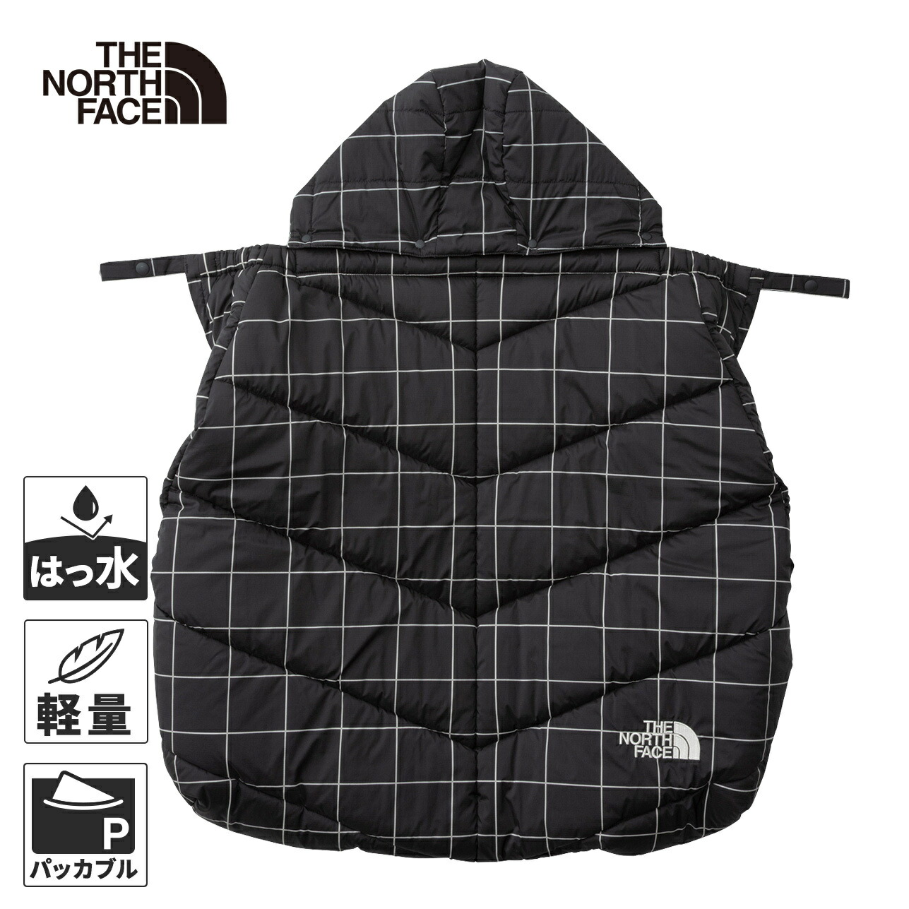 ザ・ノース・フェイス Baby Shell Blanket 黒 THE NORTH FACE (ザノースフェイス) Baby Multi Shell Blanket
