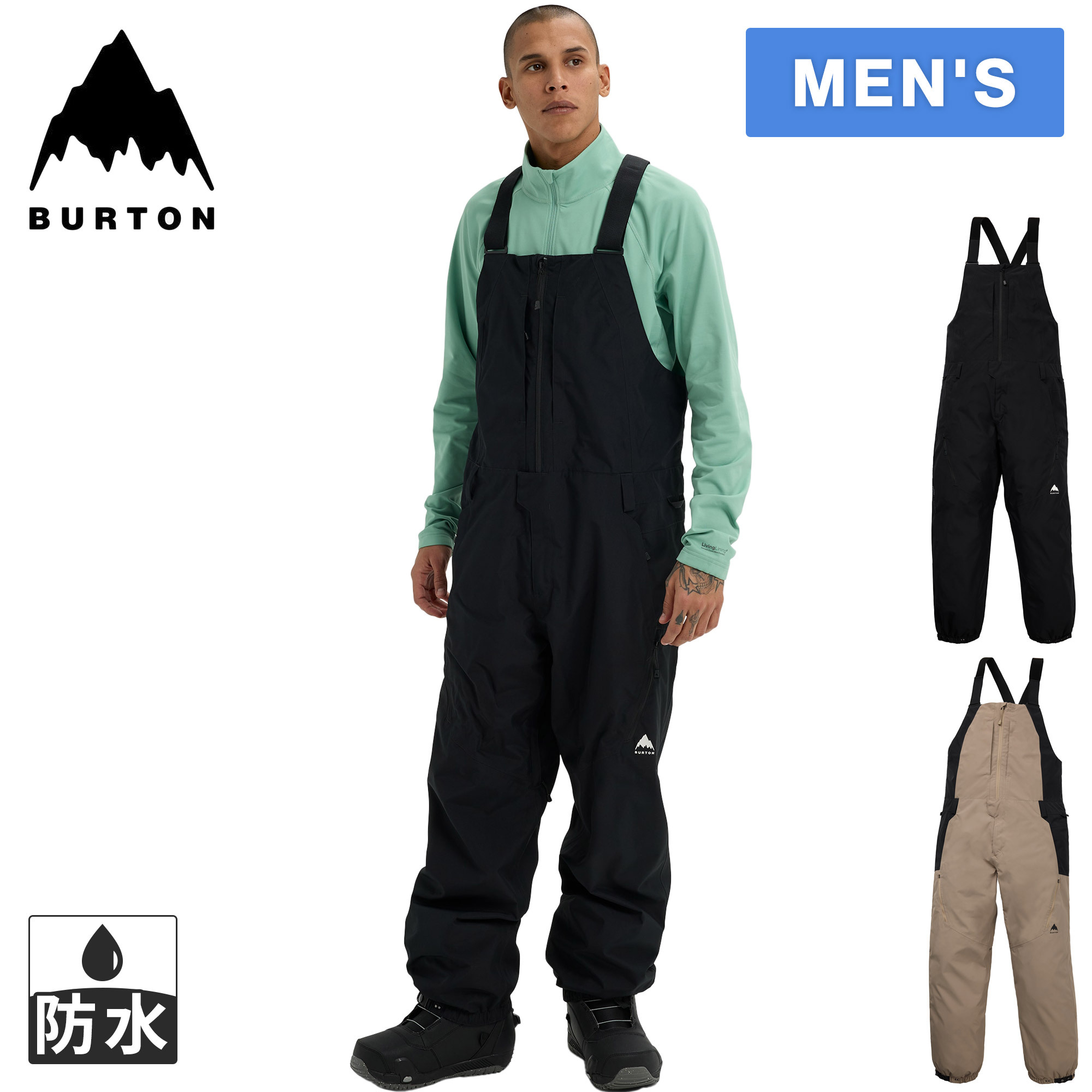 楽天市場】バートン スノーボードウェア メンズ ビブパンツ 25-26
