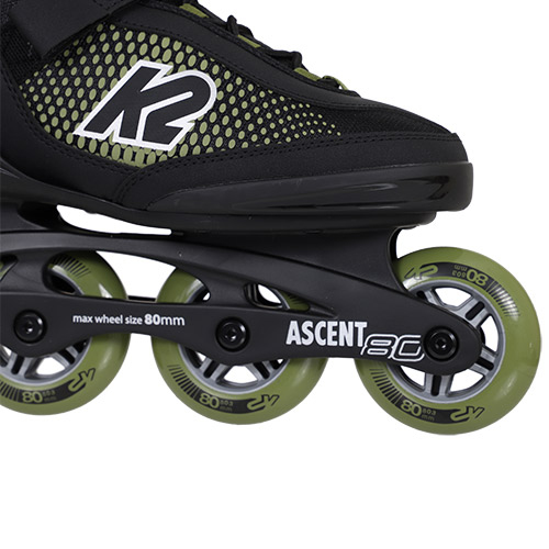 ケーツー K2 メンズ インラインスケート アセント80 ヨーロッパモデル ASCENT80 ブラック グリーン I210203301 スケートボード・ インラインスケート