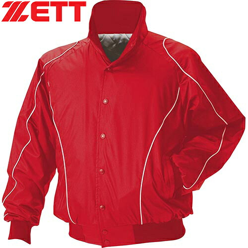 ゼット ZETT メンズ レディース 野球ウェア ジャケット 男女兼用 グラコン グラウンドコート レッド BOG315A 6400