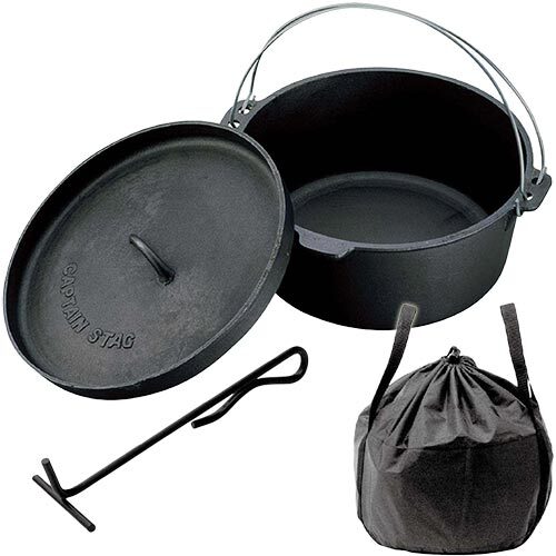 ★セールsale 32%OFF★ キャプテンスタッグ CAPTAIN STAG ダッチオーブンセット 25cm UG-3048