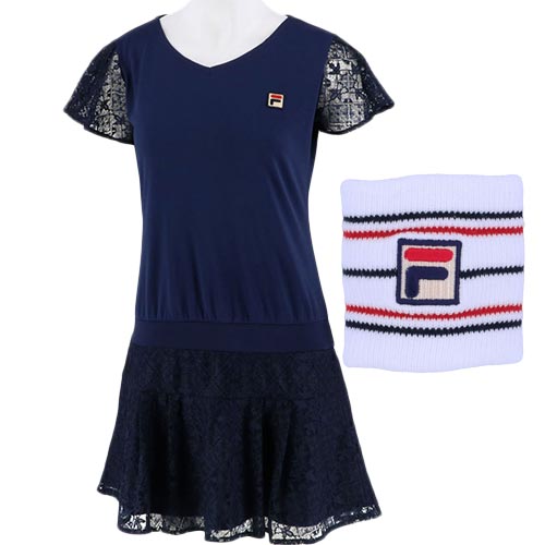フィラ Fila レディース テニスウェア ワンピース フィラネイビー Vl2299 Vl9158 01a Andapt Com