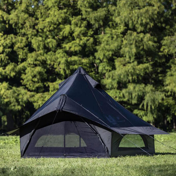 ★セールsale 24%OFF★ ☆難燃エプロン プレゼント!☆ カナディアンイースト East Canadian East×ogawa BLACK LABEL モノポール+1フレーム型テント グロッケ8 Gloke8 5人用 ブラック CETO1003|YOCABITO 店