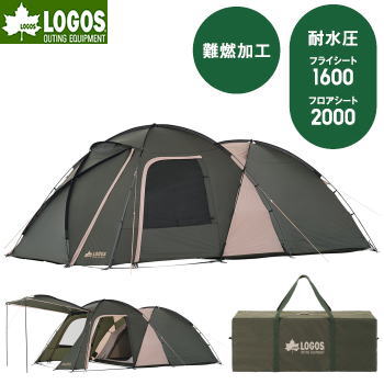 【ポイント最大47.5倍7/19日20時から】ロゴス テント 2ルーム 4人用 2ルームテント 4人用テント 防水 撥水 難燃 UV-CUT ファミリーキャンプ LOGOS neos PANEL スクリーンドゥーブルXL-BG 71201019｜べりはやっ！スポーツ店