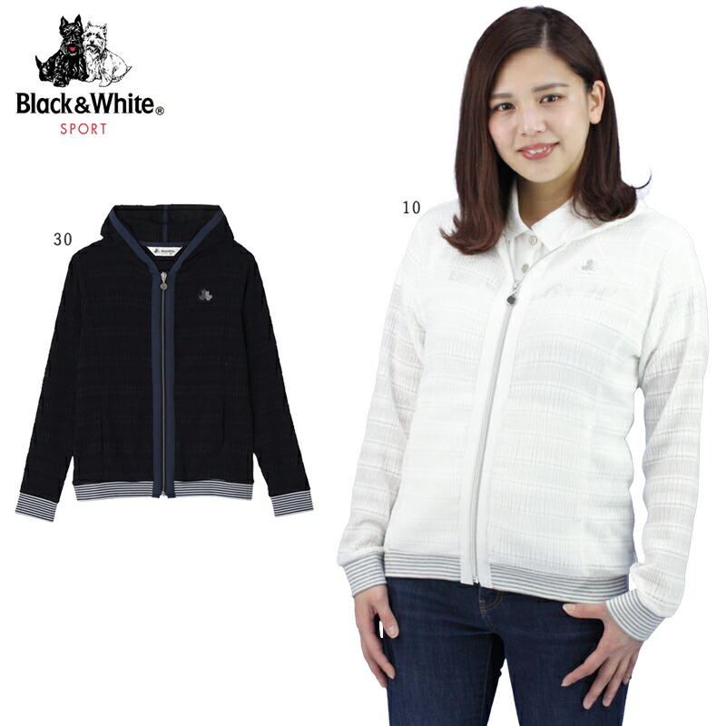 ゴルフお召しもの レディース 春夏 Black White 黒ん坊 純白 Bls6301ue 如才ない当てるパーカー レディース 21 春夏 Giroveloce It