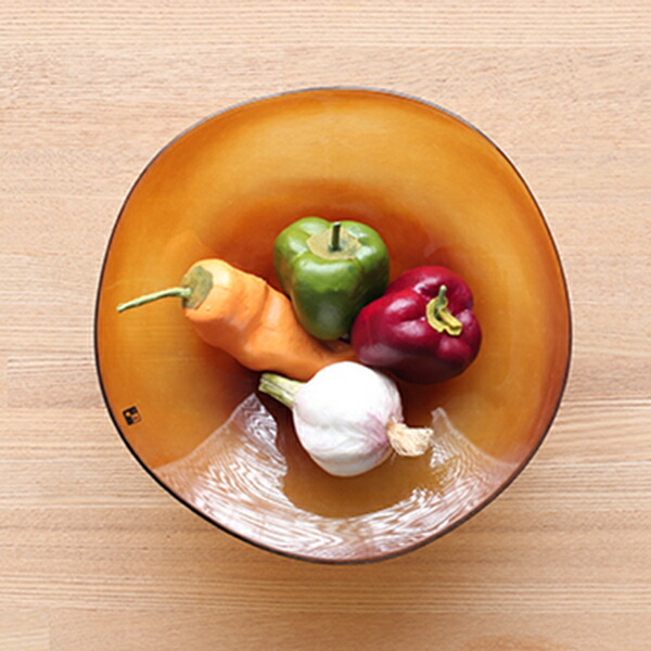【特別クーポン配布】fresco kasumi Bowl ( M / brownyellow ) iess【フレスコ カスミ ボウル 辻野剛 大阪 吹きガラス ブラウンイエロー】|esprit lifestyle store