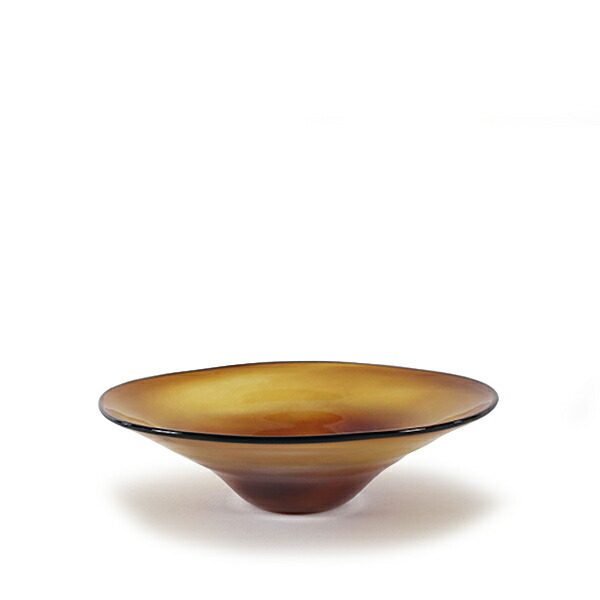 fresco kasumi Bowl ( S / brownyellow ) iess【フレスコ カスミ ボウル 辻野剛 大阪 吹きガラス ブラウンイエロー】