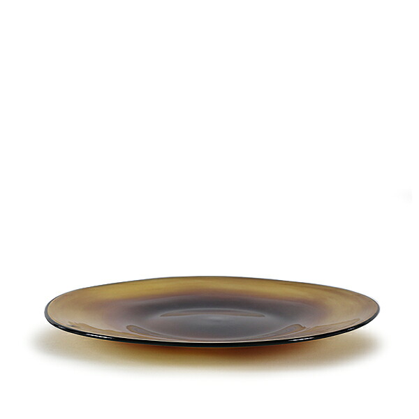 【特別クーポン配布】fresco kasumi Plate ( M / brownyellow ) iess【フレスコ カスミ プレート 辻野剛 大阪 吹きガラス ブラウンイエロー】｜esprit lifestyle store