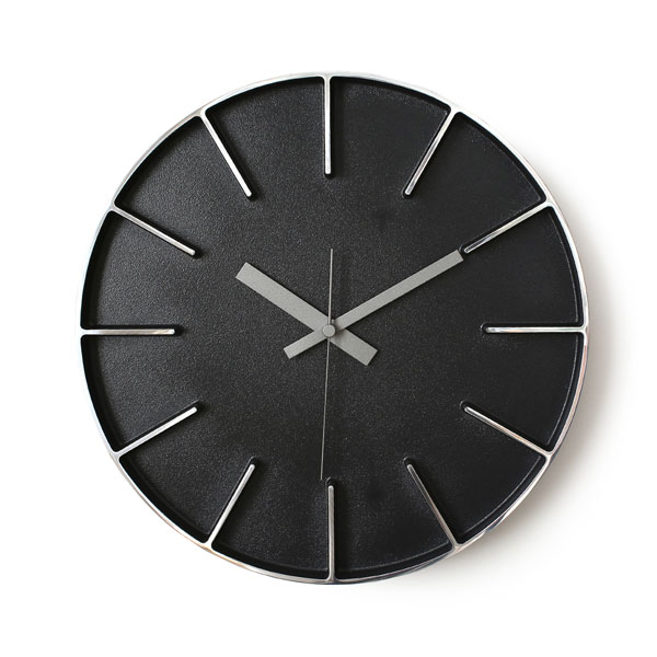 【特別クーポン配布】Lemnos Edge Clock (SIZE:M φ29cm ブラック) AZ 24-08 BK【レムノス エッジクロック AZUMI 安積伸 安積朋子 アルミニウム】【新築お祝い】|esprit lifestyle store