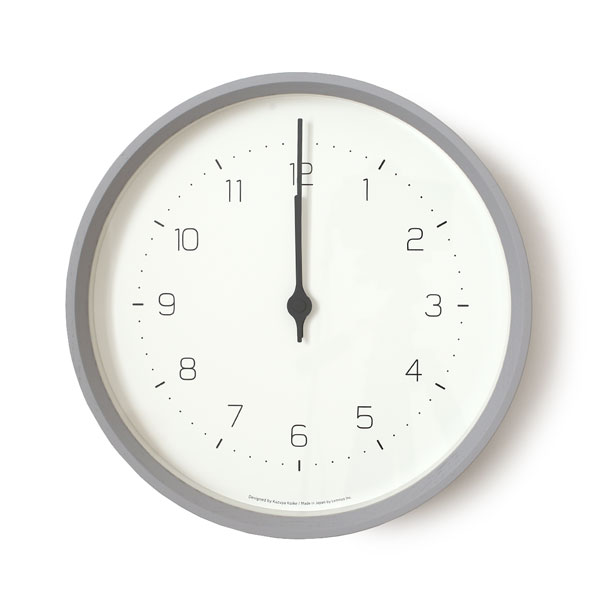 【特別クーポン配布】Lemnos NEUT wall clock (グレー) KK22-09GY【レムノス 壁掛時計 ニュート ウォール クロック ホワイトアッシュ 小池和也 新築お祝い 入学お祝い】｜esprit lifestyle store 15,444円