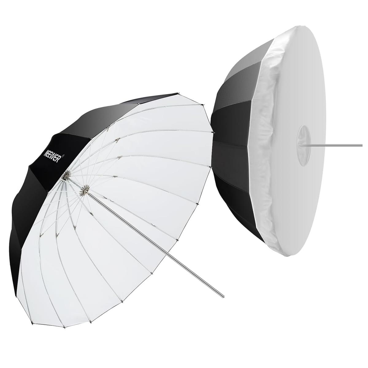 NEEWER 41"/104cm パラボラ反射アンブレラ 写真用アンブレラ 撮影用アンブレラ ホワイトインナー/ディフューザーカバー/バッグ付き 柔らかな照明 クイック折りたたみ カメラ/フォトスタジオ/ビデオライト/モノライトフラッシュ用 NS1U｜ESSライフスタイル